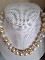 Choker halsketting - 18 karaat Witgoud Parel, Sieraden, Tassen en Uiterlijk, Antieke sieraden