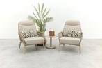 VDG Bilbao/Canto verstelbare rope 2-persoons loungestoelen, Verzenden, Nieuw, Hout, Loungeset