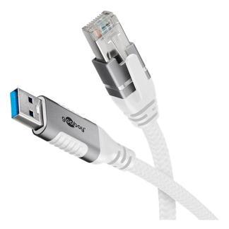 USB A naar RJ45 kabel | Goobay | 15 meter, Computers en Software, Pc- en Netwerkkabels, Nieuw, Verzenden