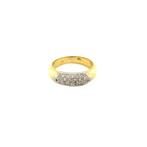Gouden pave ring met diamant 18 krt