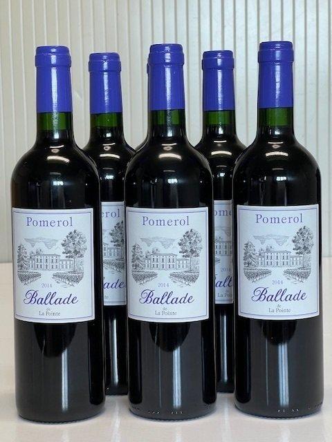 2014 Ballade de Chateau La Pointe - Pomerol - 6 Flessen, Verzamelen, Wijnen