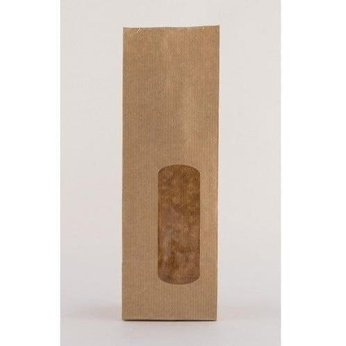 Blokbodemzak Papier Kraft 70 + 40 x 200mm 50st., Hobby en Vrije tijd, Taarten en Cupcakes maken, Nieuw, Verzenden