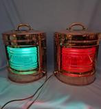 Navigation lamp (2) - Messing, Glas, Antiek en Kunst