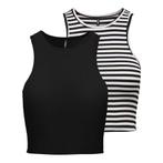 Only Crop-top ONLBELIA S/L CROP TOP CS JRS 2PACK (set,, Kleding | Dames, Tops, Verzenden, Nieuw