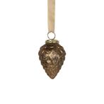 decoratie dennenappel antiek bruin 8cm, Verzenden, Nieuw