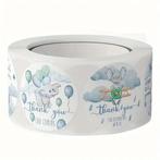 Sluitstickers baby blauw groen grijs olifantje rond etiket, Ophalen of Verzenden, Nieuw