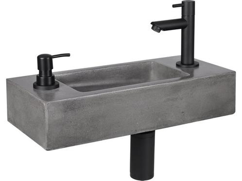 Differnz Jax Fonteinset met Zeepdispenser - Wasbak Beton -, Huis en Inrichting, Woonaccessoires | Overige, Zo goed als nieuw, Verzenden
