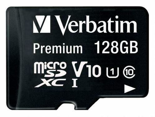 Verbatim | MicroSDXC | 128 GB | 90 MB/s | Premium, Audio, Tv en Foto, Fotografie | Geheugenkaarten, Nieuw, Verzenden
