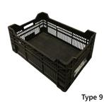 Kunststof krat 600x400x240mm zwart geperforeerd, gebruikt -, Doe-het-zelf en Verbouw, Gebruikt, 40 tot 60 cm, 50 tot 75 cm, Ophalen of Verzenden