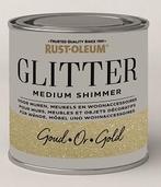 Rust oleum glitterverf medium glitter shimmer 250 ml, goud,, Doe-het-zelf en Verbouw, Verf, Beits en Lak, Nieuw, Verzenden