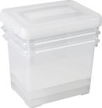 Curver Handy box Opbergbox - 3x20 liter - Transparant - 3, Ophalen of Verzenden, Nieuw