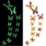 Glow in the Dark Vlinders - 12 Stuks - Lichtgevende, Huis en Inrichting, Woonaccessoires | Overige, Verzenden, Nieuw
