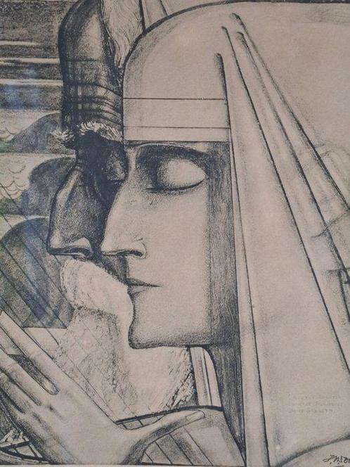 Jan Toorop (1858-1928) - Het Sanctus (Met Den Man Met Den, Antiek en Kunst, Antiek | Overige Antiek