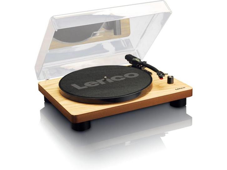 Lenco LS-50 - Houten platenspeler met 2 luidsprekers - USB, Huis en Inrichting, Woonaccessoires | Overige, Zo goed als nieuw, Verzenden