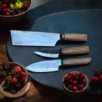 Hand Forged in D2 Tool Steel , Unique kitchen knife wooden