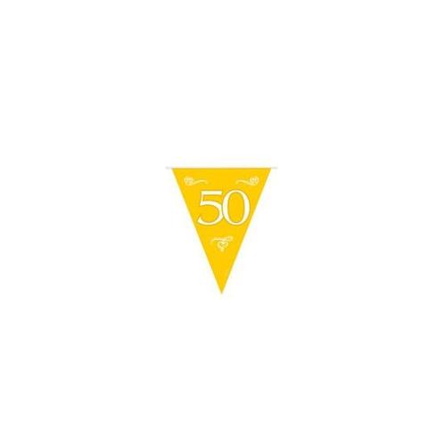 Gouden vlaggenlijn 50e jubileum - 50 jaar getrouwd, Hobby en Vrije tijd, Feestartikelen, Ophalen of Verzenden