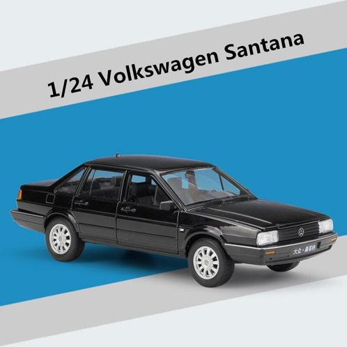 Scale 1:24 Volkswagen Santana Car Model - Black, Hobby en Vrije tijd, Modelauto's | 1:24, Verzenden