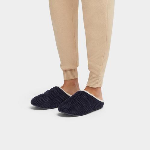-20% FitFlop  FitFlop Chrissie fleece-lined corduroy slipper, Kleding | Dames, Schoenen, Blauw, Nieuw, Verzenden