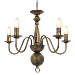 Antieke Kroonluchter - 5xE14 - Tweedekansje! Mooi & Goedkoop, Huis en Inrichting, Ophalen of Verzenden, Nieuw, Metaal, Klassiek/Elegant