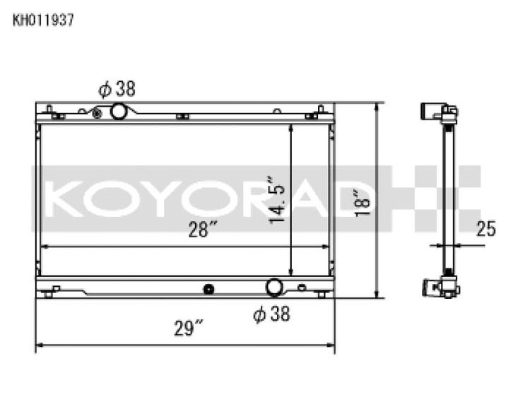 Koyo 06-13 Lexus IS250/IS350 2.5L/3.5L (6MT/AT) Radiator -, Auto-onderdelen, Motor en Toebehoren, Ophalen of Verzenden
