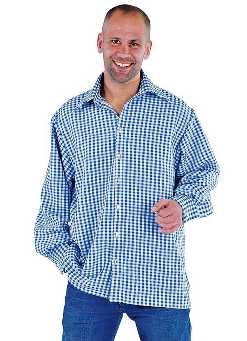 Apres Ski Blouse Heren Blauw/Wit Frenkl, Kleding | Heren, Carnavalskleding en Feestkleding, Nieuw, Ophalen of Verzenden
