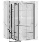 REA Zijwand Douche - Mat Zwart - Veiligheidsglas - 80x190..., Ophalen of Verzenden, Nieuw