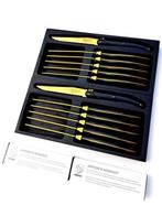 Laguiole - 12x Steak Knives - Gold - style de -, Antiek en Kunst