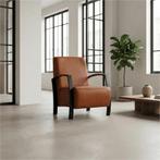 Set van 2 Leren fauteuils Glory - Rancho Cognac (cognac), Nieuw, Ophalen of Verzenden, 50 tot 75 cm, Leer