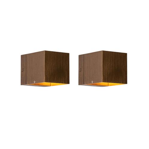 Set van 2 smart wandlamp donkerbrons 8 cm incl. Wifi G9 -, Huis en Inrichting, Lampen | Wandlampen, Nieuw