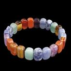 Elegante, veelkleurige armband met 7 chakras. Onbehandelde