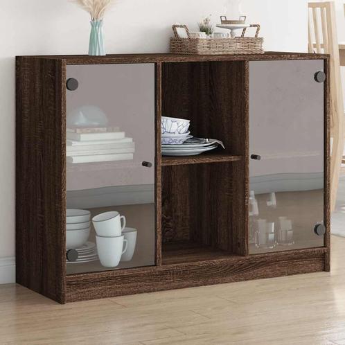 vidaXL Dressoir 102x37x75,5 cm bewerkt hout bruin, Huis en Inrichting, Kasten | Dressoirs, Minder dan 25 cm, Nieuw, Minder dan 50 cm