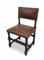 Bijzetstoel - Eik, Leder