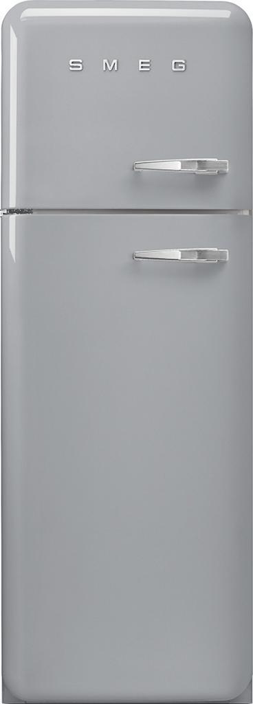 Smeg FAB30LSV5 linksdraaiende retro koelkast - zilver metall, Witgoed en Apparatuur, Koelkasten en IJskasten, 150 tot 200 liter