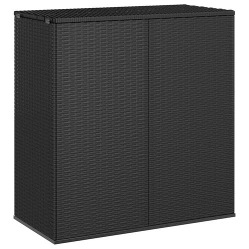 vidaXL Tuinbox 100x49x103,5 cm polyetheen rattan zwart, Tuin en Terras, Overige Tuin en Terras, Nieuw, Verzenden