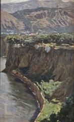 Edoardo Gallì (1854-1920) - Scorcio costiero, Antiek en Kunst, Kunst | Schilderijen | Klassiek