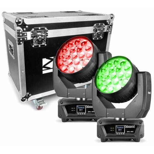 Retourdeal - BeamZ MHL1915 - Set van 2 zoom moving heads in, Muziek en Instrumenten, Licht en Laser, Zo goed als nieuw, Verzenden
