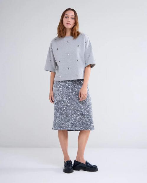 Truien  |  Summum   |  3s5032-30647 - Boxy sweatshirt Embell, Kleding | Dames, Truien en Vesten, Nieuw, Ophalen of Verzenden