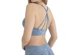 Sportbeha met gekruiste bandjes - WOOSTER® - Jeansblauw, Kleding | Dames, Sportkleding, Verzenden, Nieuw