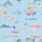 Profhome 396962-GU Kinderbehang dieren patroon mat turkoois, Verzenden