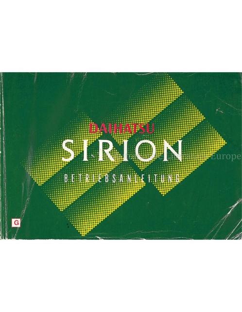 2001 DAIHATSU SIRION INSTRUCTIEBOEKJE DUITS, Auto diversen, Handleidingen en Instructieboekjes