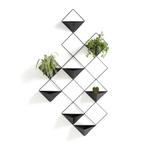 Nieuw! | Wand bloempot in metaal, Ikebana | Zwart | Metaal, Huis en Inrichting, Woonaccessoires | Vazen, Nieuw, Zwart, Verzenden
