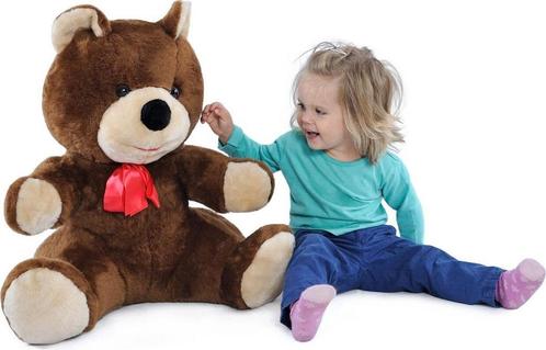 Grote knuffelbeer bruin 100 cm, Kinderen en Baby's, Speelgoed | Knuffels en Pluche, Nieuw, Ophalen of Verzenden