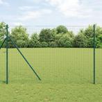 vidaXL Euro Hek met 7 Palen 1,6x10 m Gegalvaniseerd Staal, Tuin en Terras, Verzenden, Nieuw, IJzer