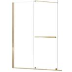 REA Luxe badwand - geborsteld goud - gehard glas - draaif..., Doe-het-zelf en Verbouw, Sanitair, Ophalen of Verzenden, Nieuw