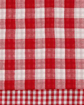 Double Gauze Katoen Dubbelzijdig Ruit Rood, Hobby en Vrije tijd, Stoffen en Lappen, Rood, Nieuw