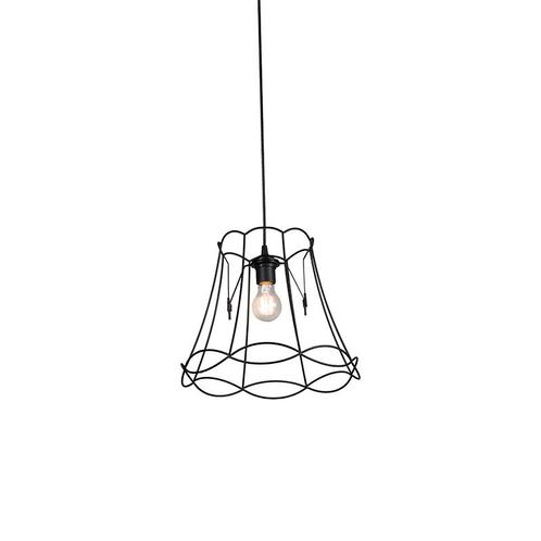 Retro hanglamp zwart 35 cm - Granny Frame, Huis en Inrichting, Lampen | Hanglampen, Nieuw, Overige materialen, 75 cm of meer
