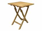 Klaptafel 60 cm vierkant teak, Ophalen of Verzenden, Nieuw, Teakhout
