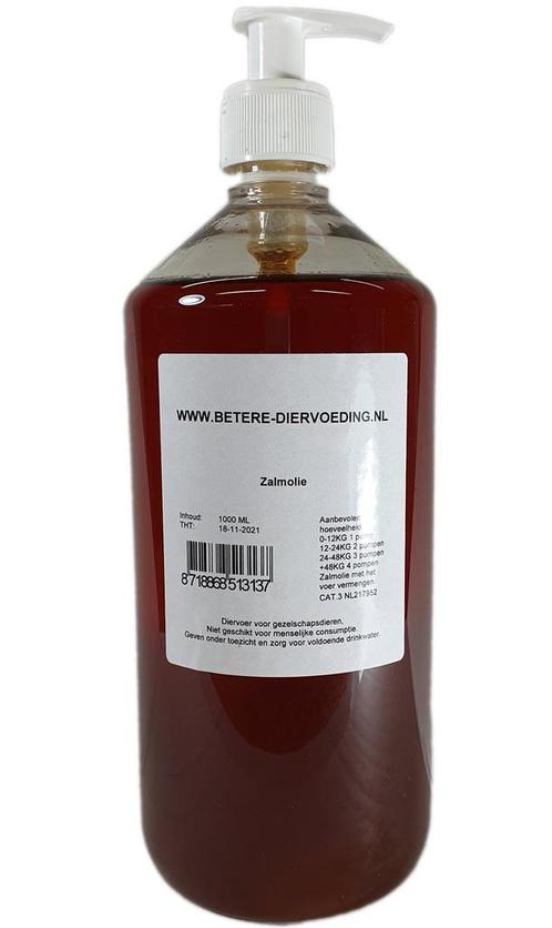 Zalmolie 1000 ML Huismerk, Dieren en Toebehoren, Dierenvoeding, Hond