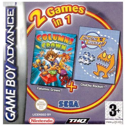 2 Games in 1 Columns Crown + ChuChu Rocket!-Beschadigde Hoes, Spelcomputers en Games, Games | Nintendo Game Boy, Zo goed als nieuw