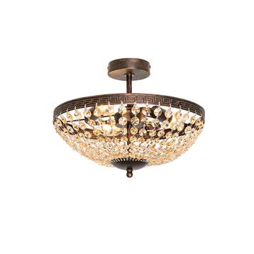 Klassieke plafondlamp brons en kristal 3-lichts - Mondrian beschikbaar voor biedingen